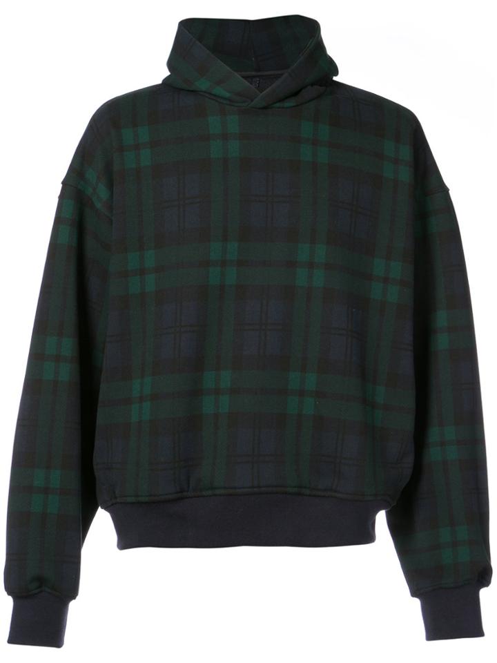 Fear Of God Tartan Hoodie - Green