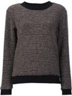 Sonia Rykiel Round Neck Striped Jumper, Women's, Size: Small, Black, Wool/polyamide-8