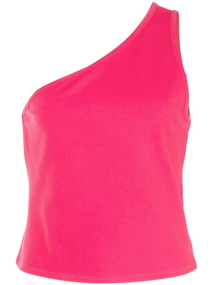 Callipygian One-shoulder Tank Top - Red