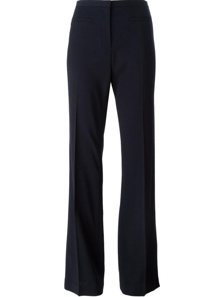 Tory Burch Flared Trousers, Women's, Size: 6, Blue, Wool