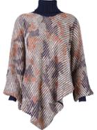 Cecilia Prado Asymmetric Tricot Poncho, Women's, Size: P, Blue, Acrylic/viscose