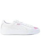 Puma Metallic Toe Lace-up Sneakers - White