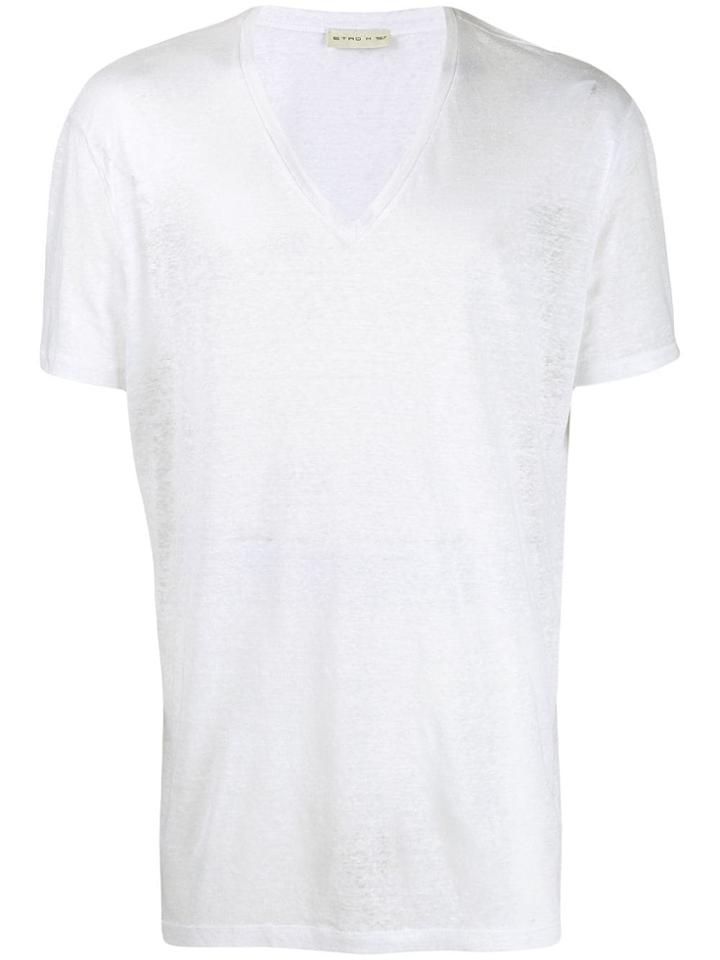 Etro V-neck T-shirt - White