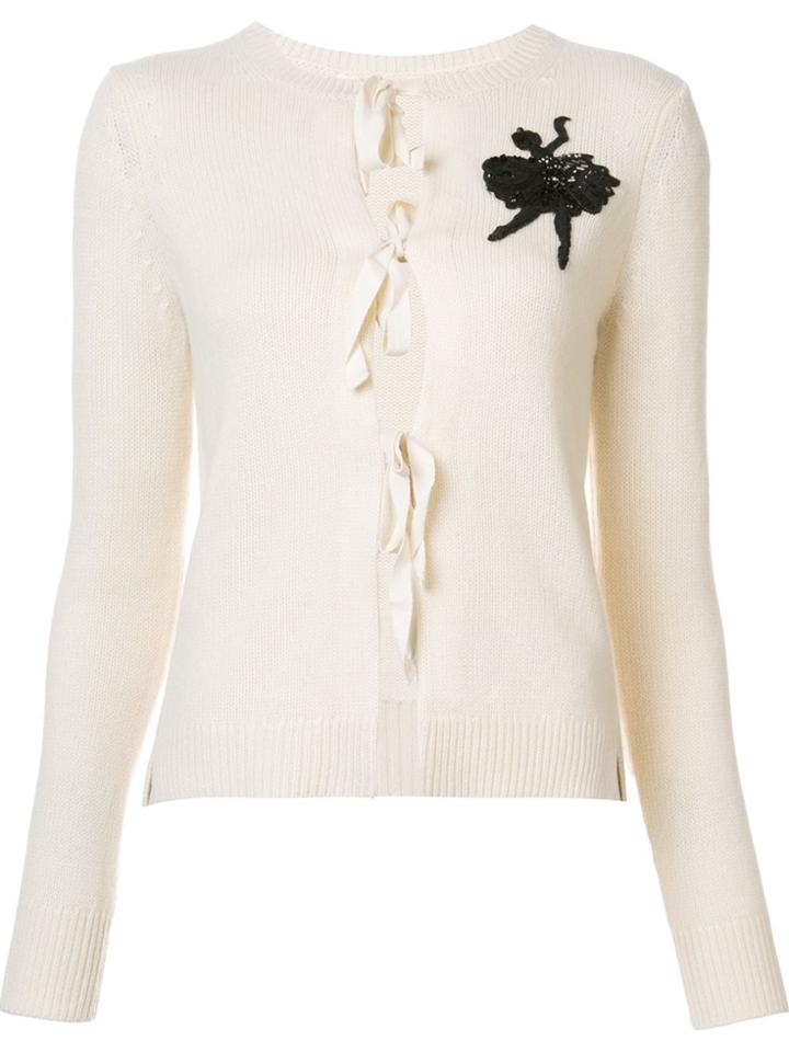 Marc Jacobs Cashmere Sequinned Ballerina Cardigan - White