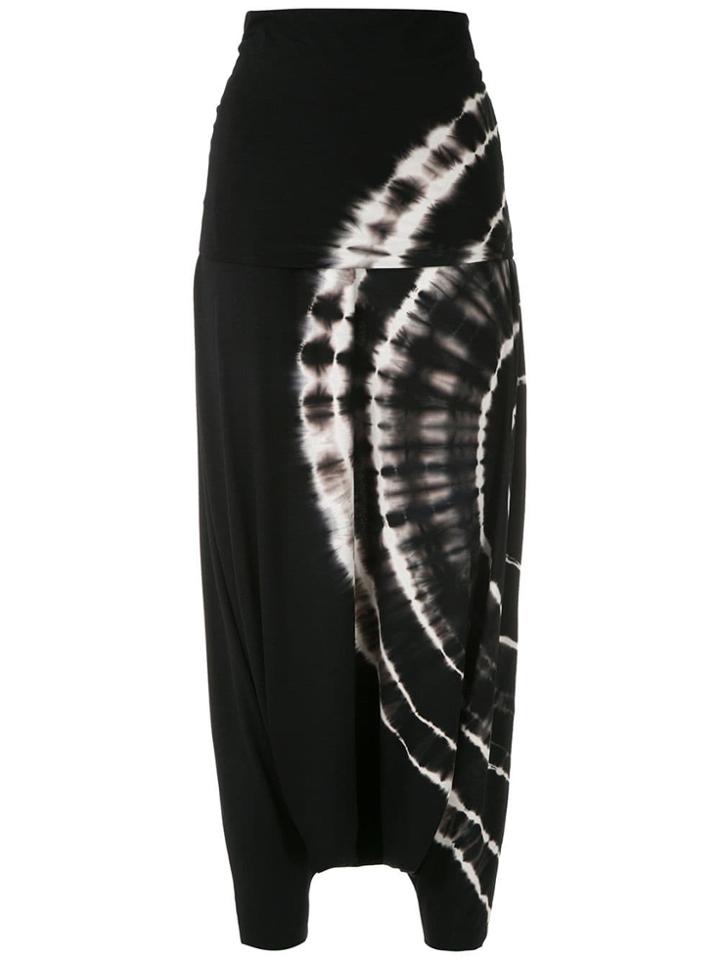 Uma Raquel Davidowicz Magnolia Tie Dye Skirt Pants - Black