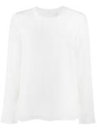 Vita Kin Round Neck Embroidered Blouse - White