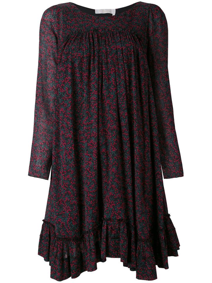 Chloé - Berry Print Dress - Women - Silk/cotton/polyester - 40, Red, Silk/cotton/polyester