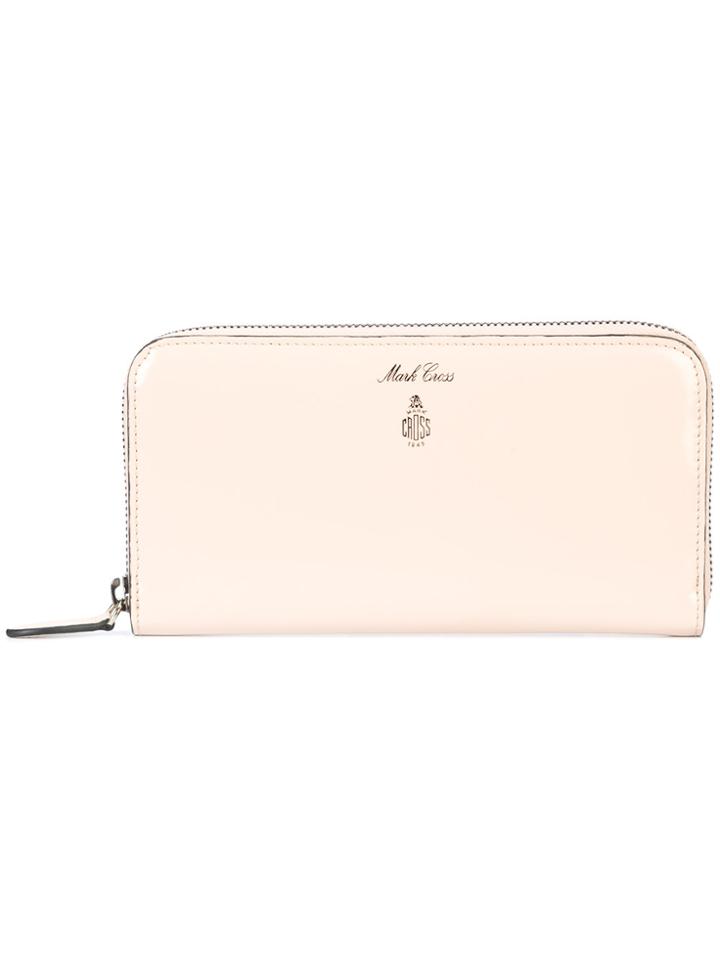 Mark Cross Zip Around Wallet - Pink & Purple