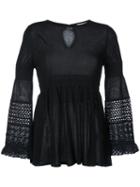 Torrazzo Donna - Bell Sleeve Jumper - Women - Cotton - One Size, Black, Cotton