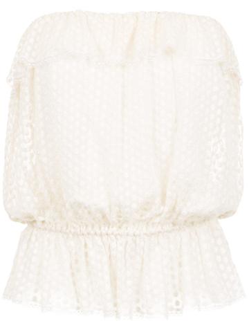 Nk Collection Sleeveless Top - White