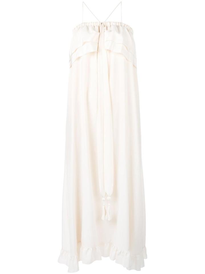 See By Chloé Ruffle Hem Maxi Dress, Women's, Size: 38, Nude/neutrals, Viscose/cotton/silk