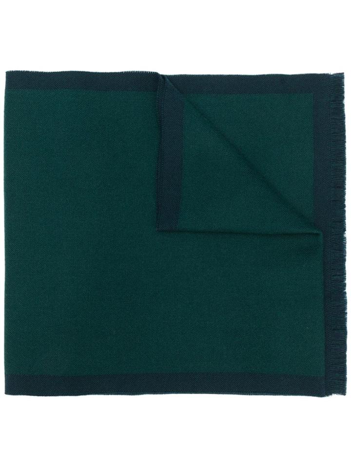 Fay Fringe Trim Scarf - Green