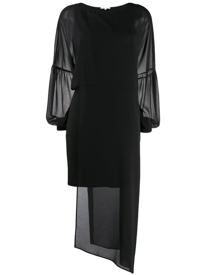 Patrizia Pepe Sheer Shift Dress - Black