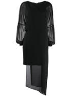 Patrizia Pepe Sheer Shift Dress - Black