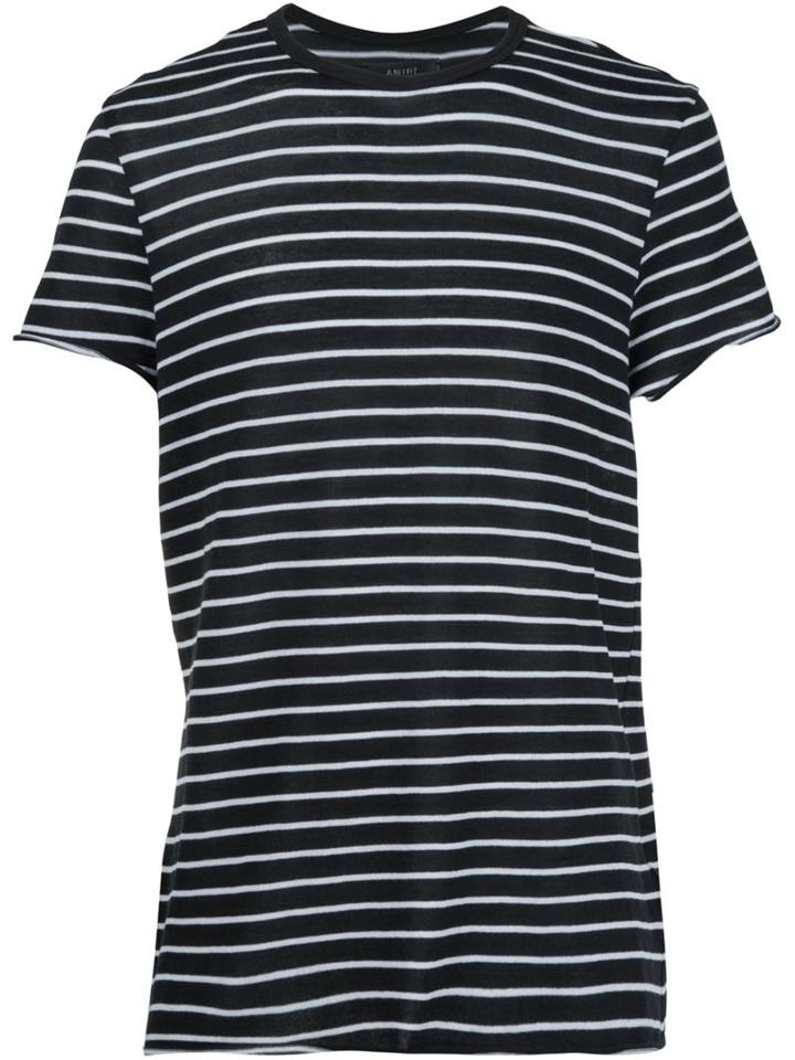 Amiri Striped T-shirt, Men's, Size: Xl, Black, Cotton/cashmere