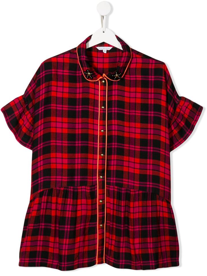 Little Marc Jacobs Teen Checked Top - Red