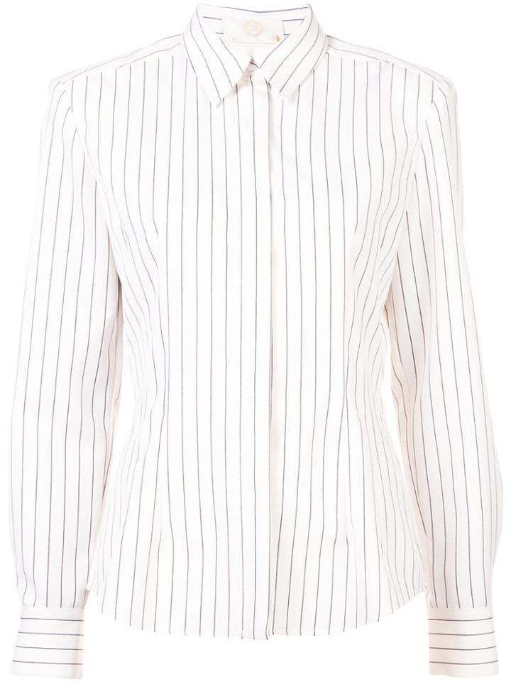 Sara Battaglia Striped Shirt - White