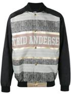 Astrid Andersen Printed Panel Bomber Jacket - Black