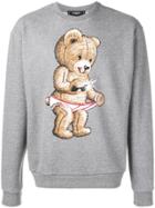 Dom Rebel Teddy Bear Sweatshirt - Grey