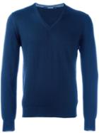 Tagliatore 'mick' Jumper, Men's, Size: 52, Blue, Virgin Wool