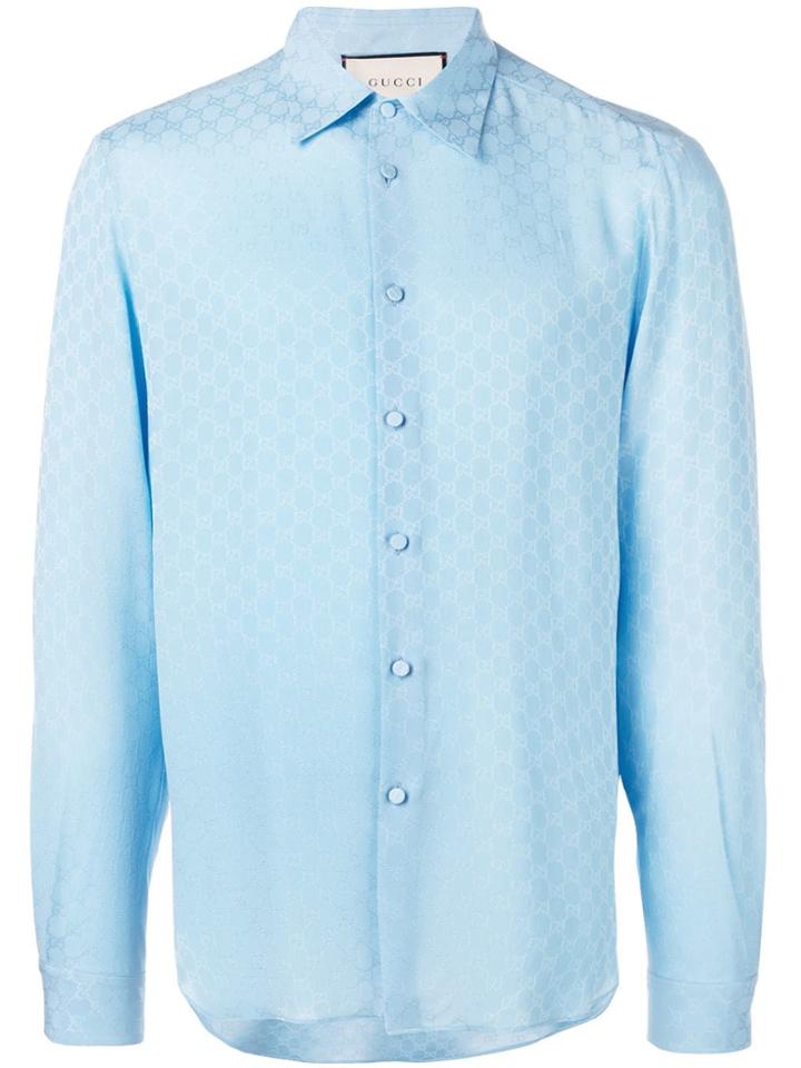 Gucci Logo Jacquard Shirt - Blue