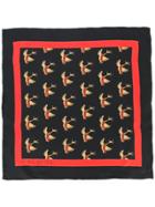 Macgraw Swan Print Necktie - Black