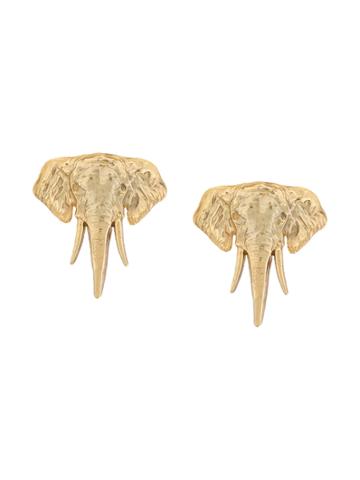 Lako Bukia X Natia Khutsishvili Elephant Earrings - Metallic