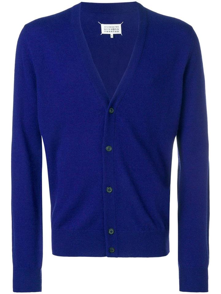 Maison Margiela V-neck Cardigan - Blue