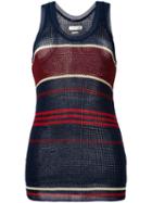 Isabel Marant Étoile Striped Knitted Vest Top, Women's, Size: 40, Blue, Viscose/polyester