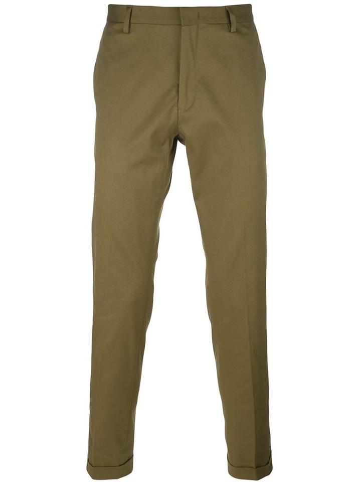 Paul Smith Classic Chinos, Men's, Size: 36, Green, Cotton/spandex/elastane