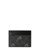Gucci Gg Card Case With Tiger Print - Black