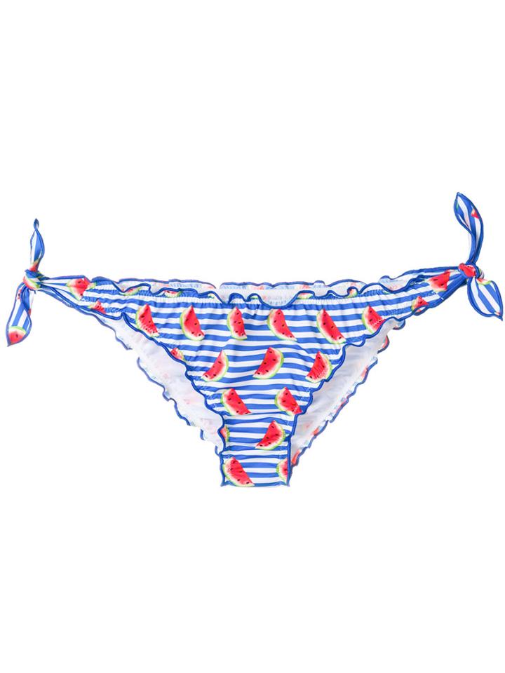 Mc2 Saint Barth Watermelon Print Bikini Bottoms - Blue