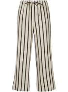 Astraet Striped Cropped Trousers - Brown