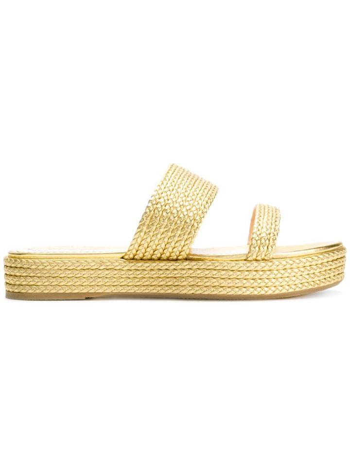 Charlotte Olympia Woven Jute Sandals - Yellow