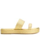 Charlotte Olympia Woven Jute Sandals - Yellow