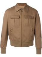 Neil Barrett Military Jacket, Men's, Size: Large, Brown, Cotton/polyester/polyurethane/spandex/elastane
