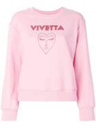 Vivetta Logo Print Sweatshirt - Pink