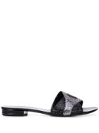 Casadei Metallic Detail Slip-on Sandals - Black