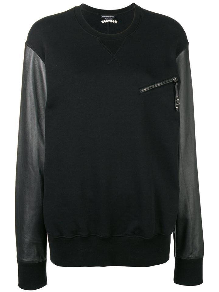 Alexander Mcqueen Contrasting Panel Sweatshirt - Black