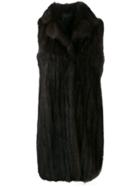 Liska Sleeveless Coat - Brown