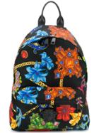 Versace Barocco Mix Print Backpack - Black