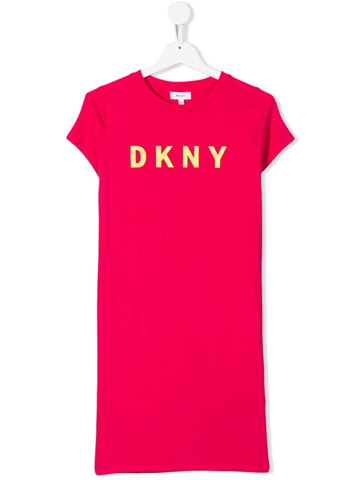 Dkny Kids Logo Shift Dress - Pink