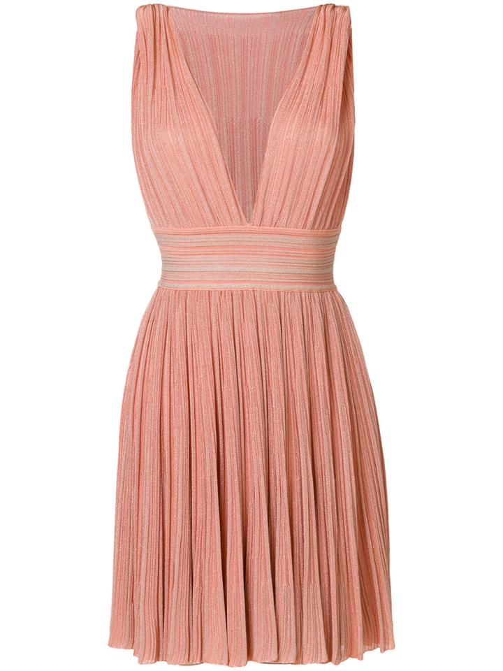 Antonino Valenti Plunge Mini Dress - Yellow & Orange
