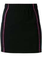 Paco Rabanne - Contrast Stitch Perforated Skirt - Women - Polyamide/spandex/elastane/viscose - Xs, Women's, Black, Polyamide/spandex/elastane/viscose