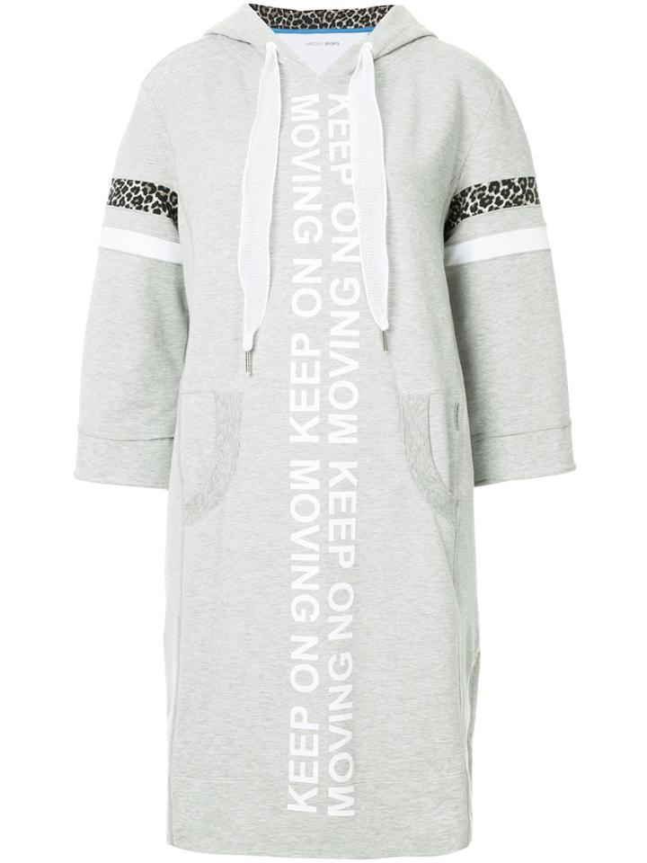Marc Cain Hooded Sweater Dress - Grey