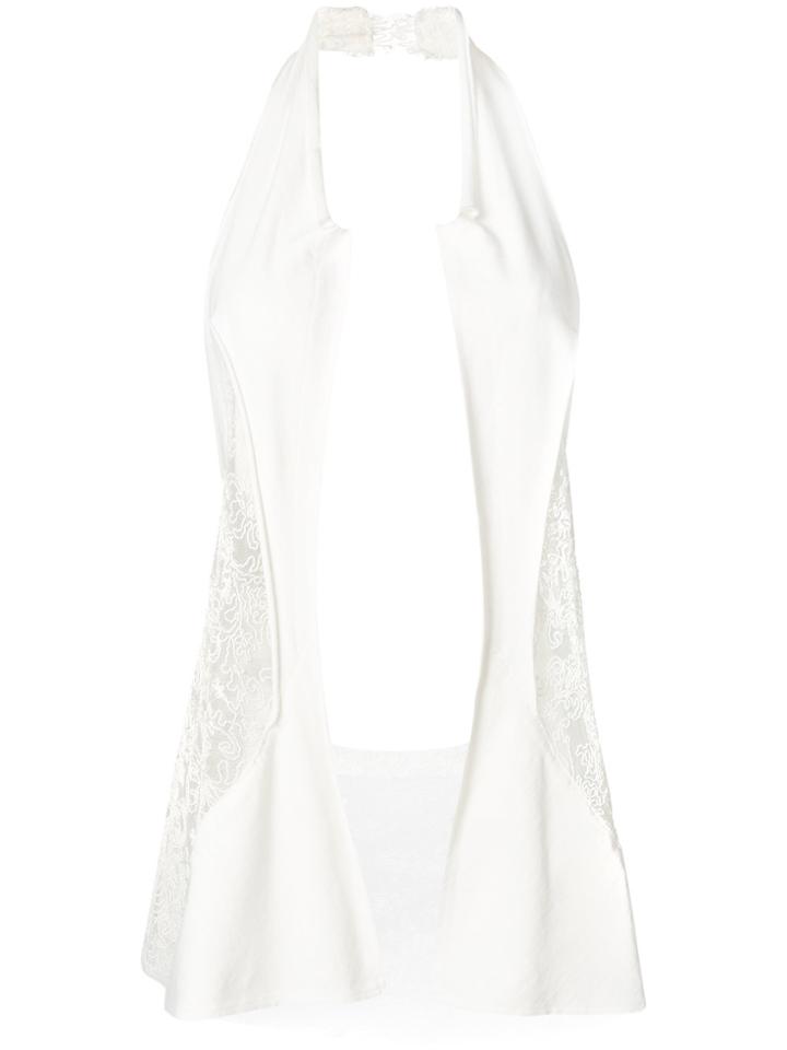 Yohji Yamamoto Vintage Panelled Lace Waistcoat - White