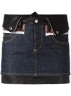 Dsquared2 Mini Denim Skirt, Women's, Size: 40, Blue, Cotton/spandex/elastane/polyester/calf Leather