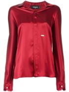Dsquared2 Spread Collar Shirt, Women's, Size: 42, Red, Silk