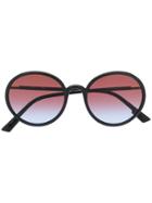 Dior Eyewear Round Tinted Sunglasses - Black
