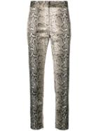 Tom Ford Python Printed Tailored Trousers - Neutrals